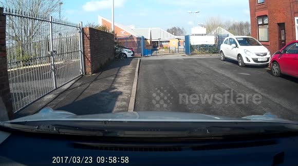 old man nearly run over by another old man on a pedestrian crossing scares my wife badly