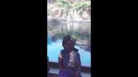 Singing Aniyah and the Polar Bear as her back up dancer!