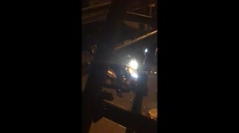 Brazen gang attempt to steal motor scooter with angle grinder