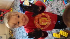 Cute kids deny touching the coal