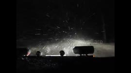 Driving in heavy snow