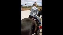 riding a horse