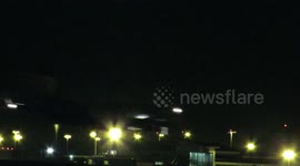 First flight lands at Leeds Bradford after controlled blast