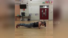 Newsflare Edit - Insanity: Plyo Press Ups (slow mo)