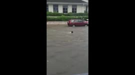 Massive Flooding in Mandeville Right next to Scotia Bank in Jamaica and juicy beef...WOW 