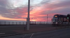 Blackpool fiery sunset 1