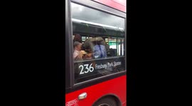 Dramatic fight on London bus