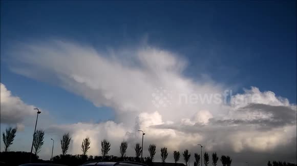 Amazing clouds over the Netherlands. They look like angel wings
