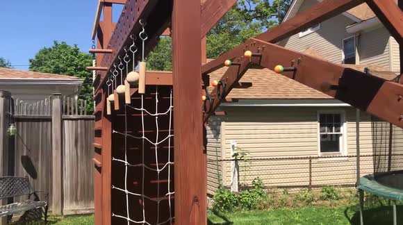 Custom backyard Parkour gym (Ultimate Ninja Warrior)