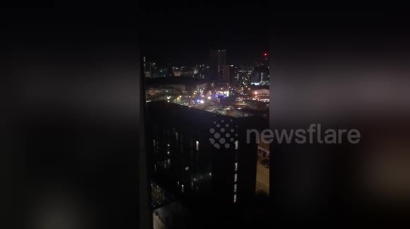 Newsflare Edit - Road blocks outside #ManchesterArena @TheSun @DailyMailUK https://t.co/EkcLSo0155