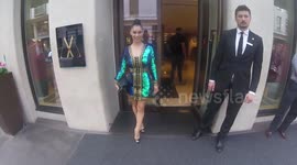 Cally Jane Beech arrives at Baywatch press screening in London