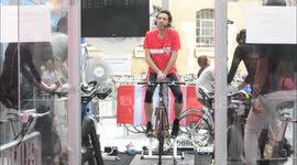 Nick Grimshaw Cycles For Sports Relief 