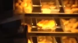 Rats chowing down at New York Dunkin Donuts