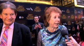 Cilla Black talks about getting a BAFTA at the opening night of Dirty Rotten Scoundrels