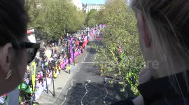 London Marathon 2014 - View from Golden Jubilee/Hungerford Bridges