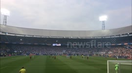 Bekerfinale PEC Zwolle-Ajax Pyro show