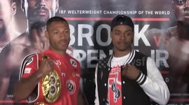 Kell Brook and Errol Spence exchange words in heated head-to-head