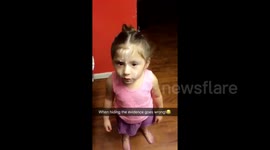 Busted little girl denies using the sun cream