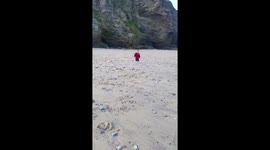 Running across the beach..Morning !