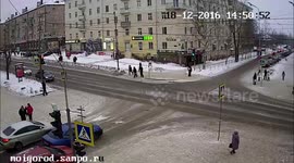 car near(ish) miss caught on camera