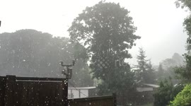 Heavy rain storm in Hornchurch