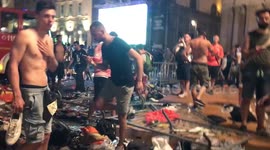 Aftermath footage of stampede in Turin