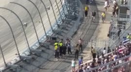 Dover International Raceway fence climber being arrested.