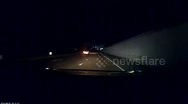 Two cars following each other try to cut me off and miss their exit