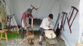 New France 17 century Wood Working Craftsmen Reenactment