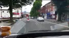 Small car on the road