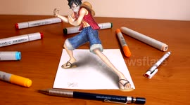 3D DRAWING: LUFFY (One Piece)