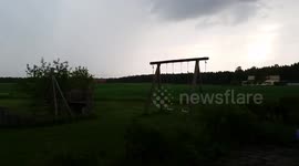 Crazy close lightning strike!