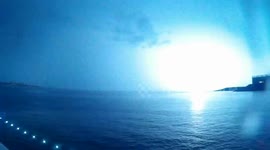 Powerful lightning storm off the coast of Jersey