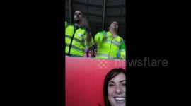 Paramedics dance along to Take That concert