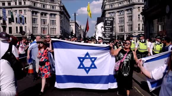 Israel supporters oppose Al Quds march in London