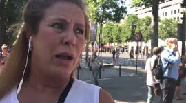 Courtney from Texas originally thought the incident was a 'movie' but now she's 'scared' #champselysées https://t.co/4886H1xsdg