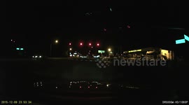 Bad driver stops late at redlight