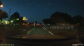 Bad driver U-turns from the middle lane