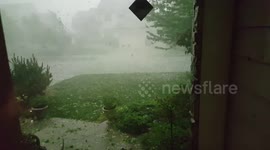 Golf ball-size hailstones rain in Minnesota during severe storm