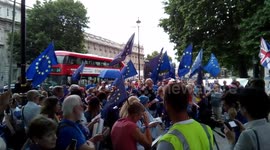 Britain singing out off #Brexit opposite Downing street, London