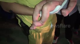 The Moment Newborn Baby Dumped In Bins Is Rescued