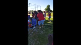 Parents fight at kids baseball match in the US