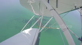 Riding in a bi-plane over Cape Cod!