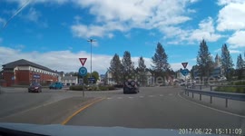 bad  driver close call