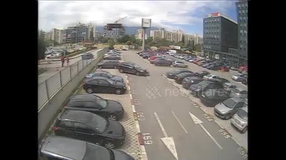 Bizarre car accident caught on camera