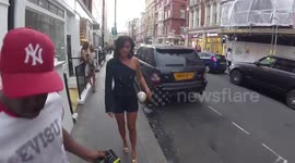 Lucy Mecklenburgh Arrives At Danny Minnick 'One Love' exhibition