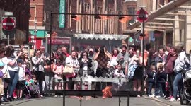 the most dangerous street stunt in the world performed by Liam Collins AKA the stunt runner