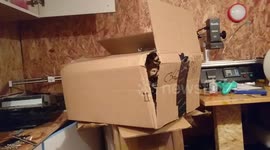Cardboard Box Closing Itself - Supernatural - Spirit Activity Caught On Tape