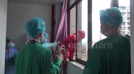 Wiping out bees outside operating theatre