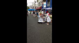 Mermaid in Rolling Bathtub - Provincetown, Cape Cod